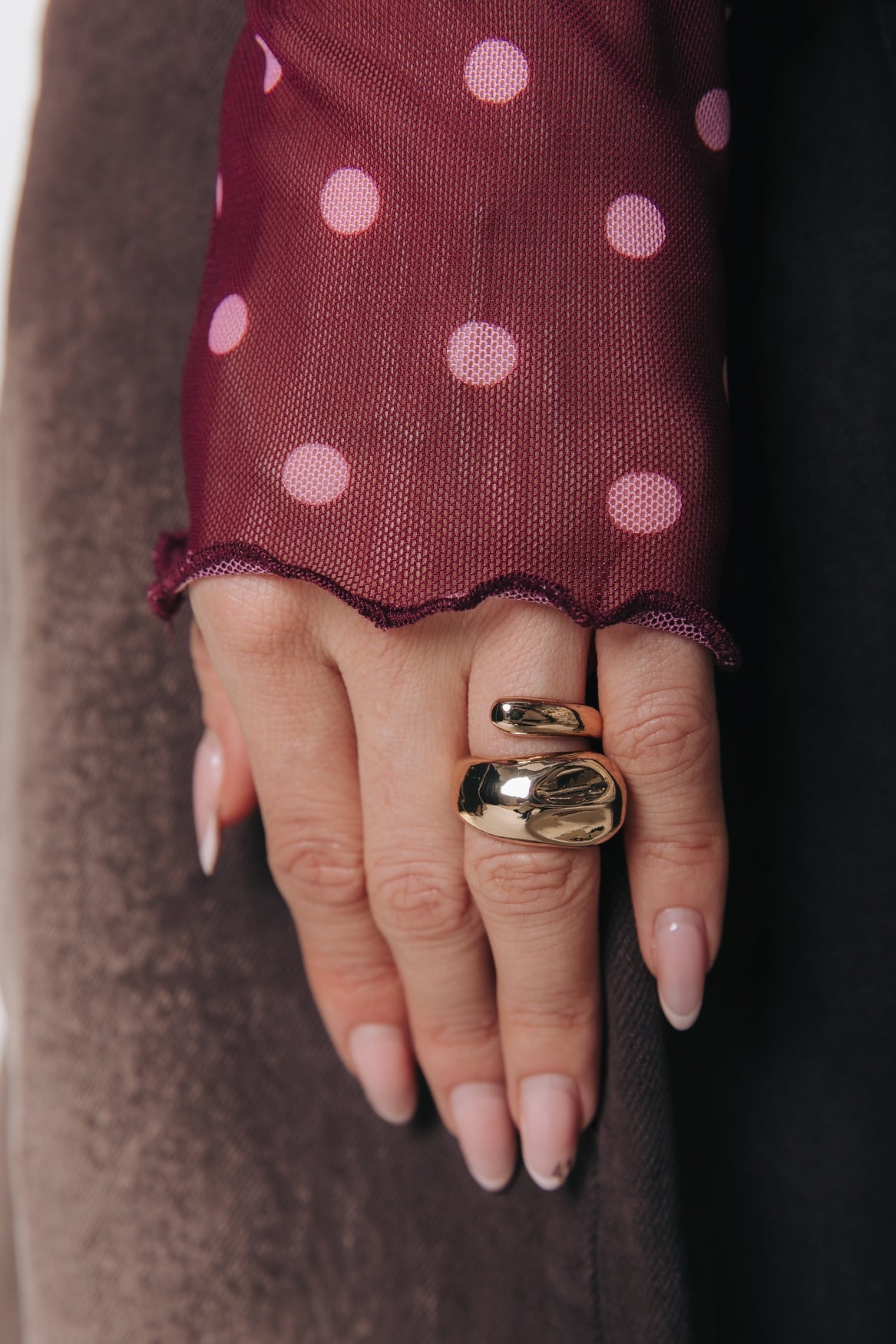 Neyo Dots Mesh Turtleneck Top | Ed