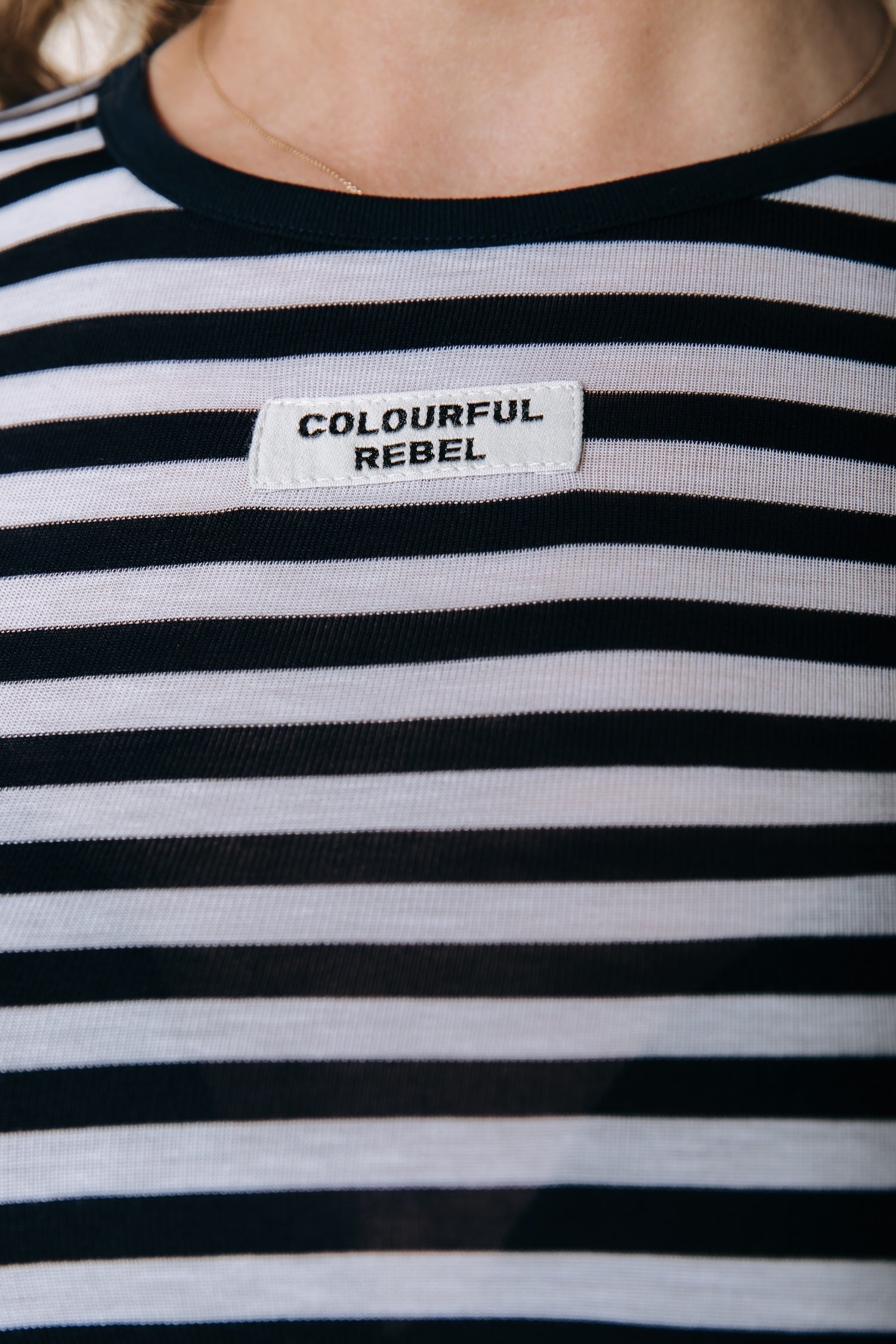 Juna Stripe Top | Dark Navy