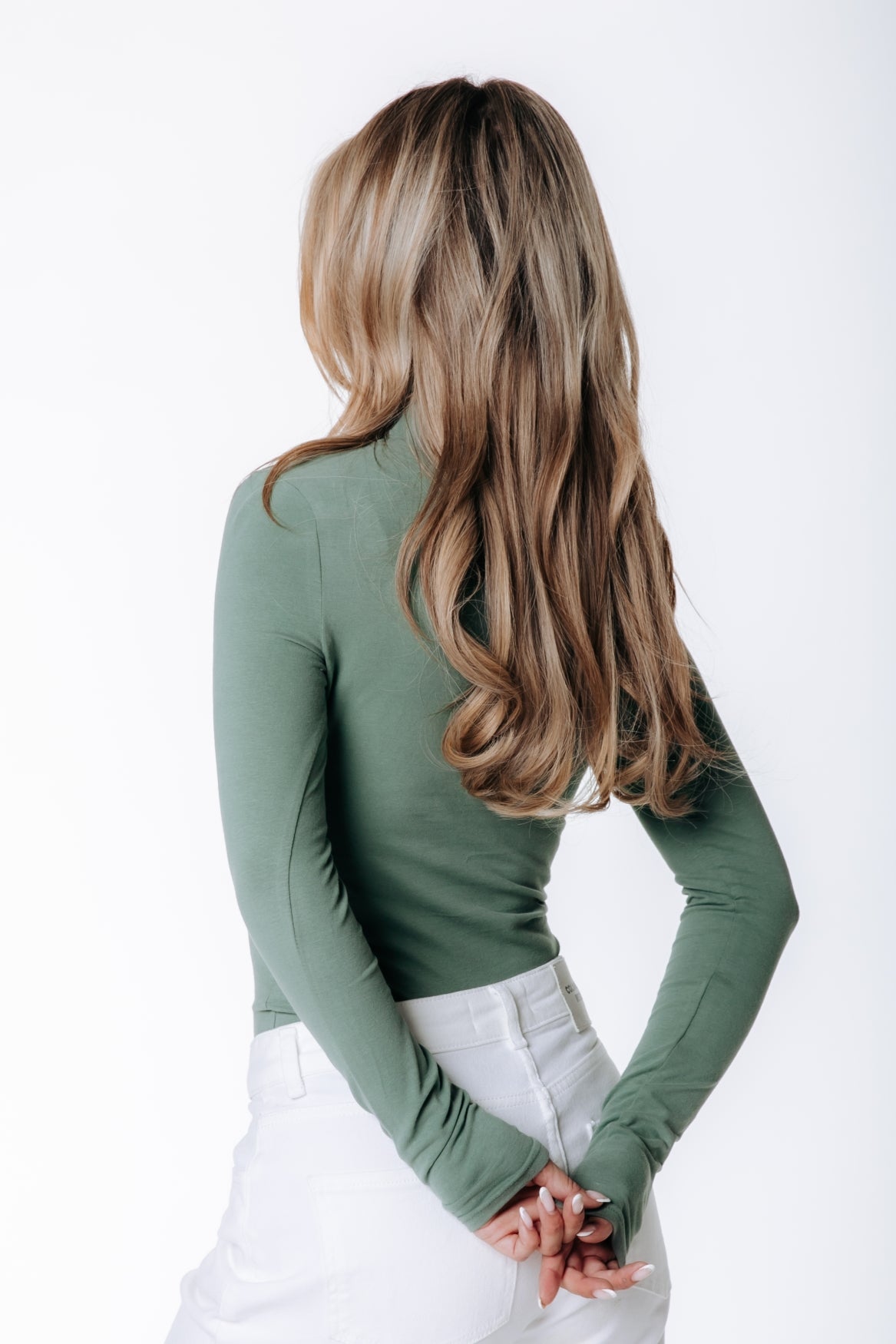Fitted Zip Top | Olive Green