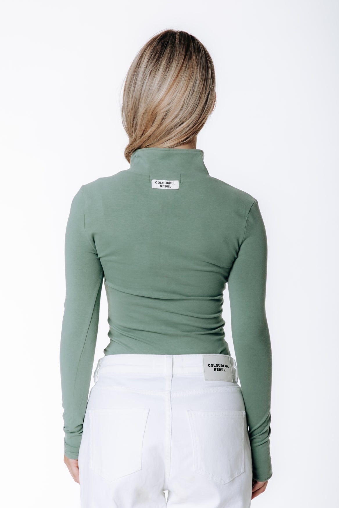 Fitted Zip Top | Olive Green