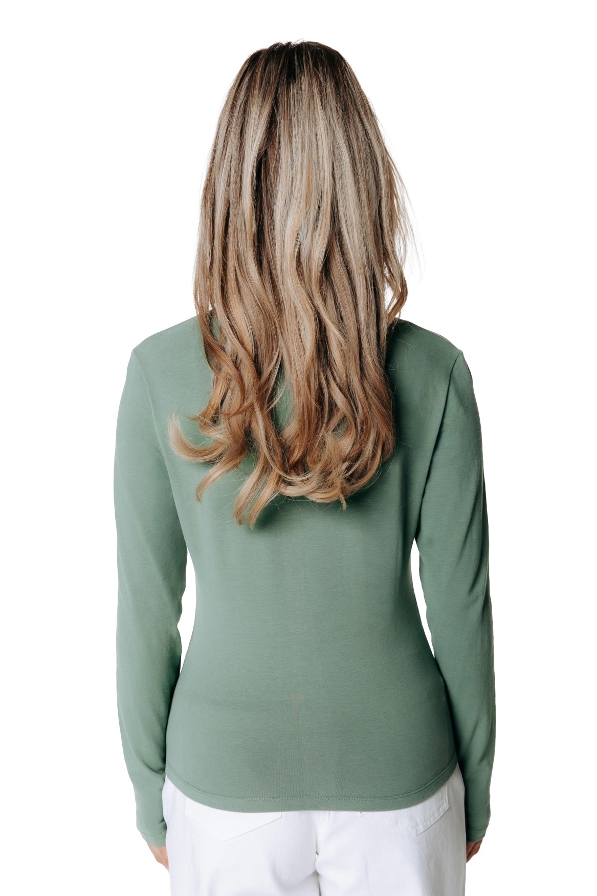 Fitted Full-Zip Top | Olive Green