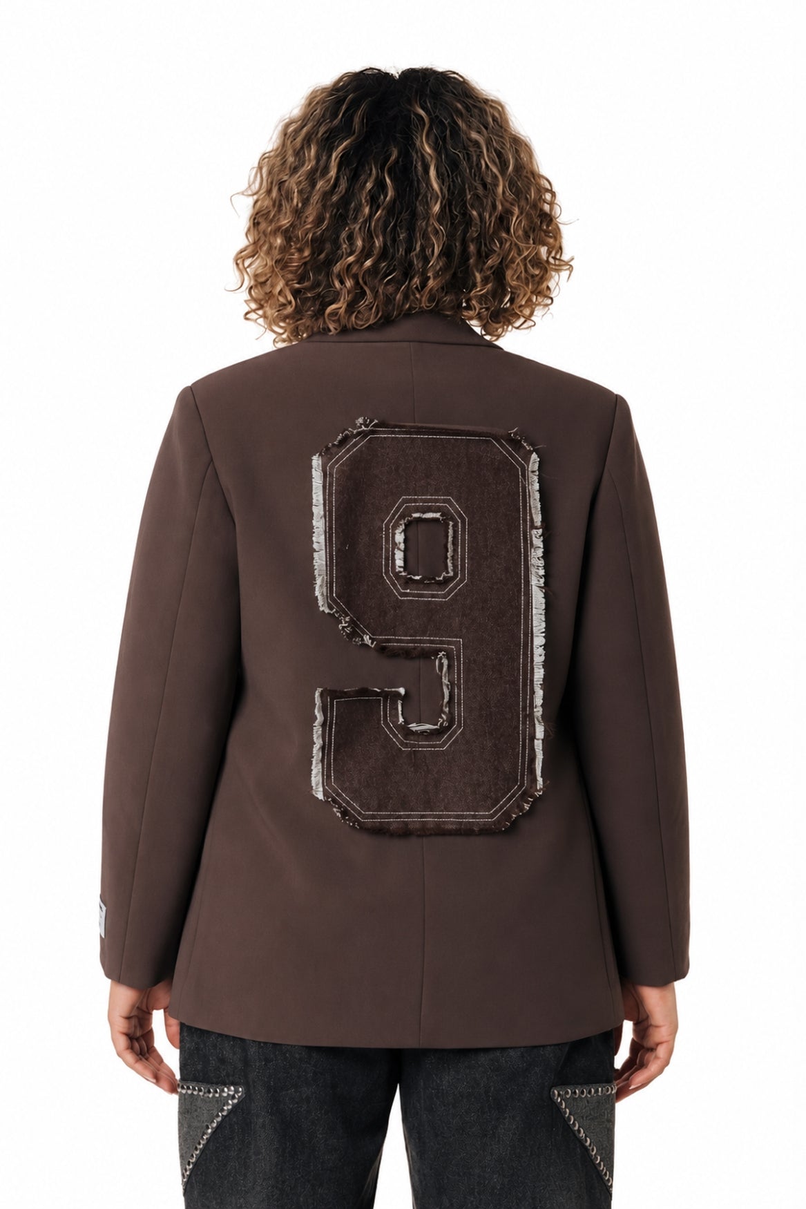 Gemma Denim Patch Blazer | Brown