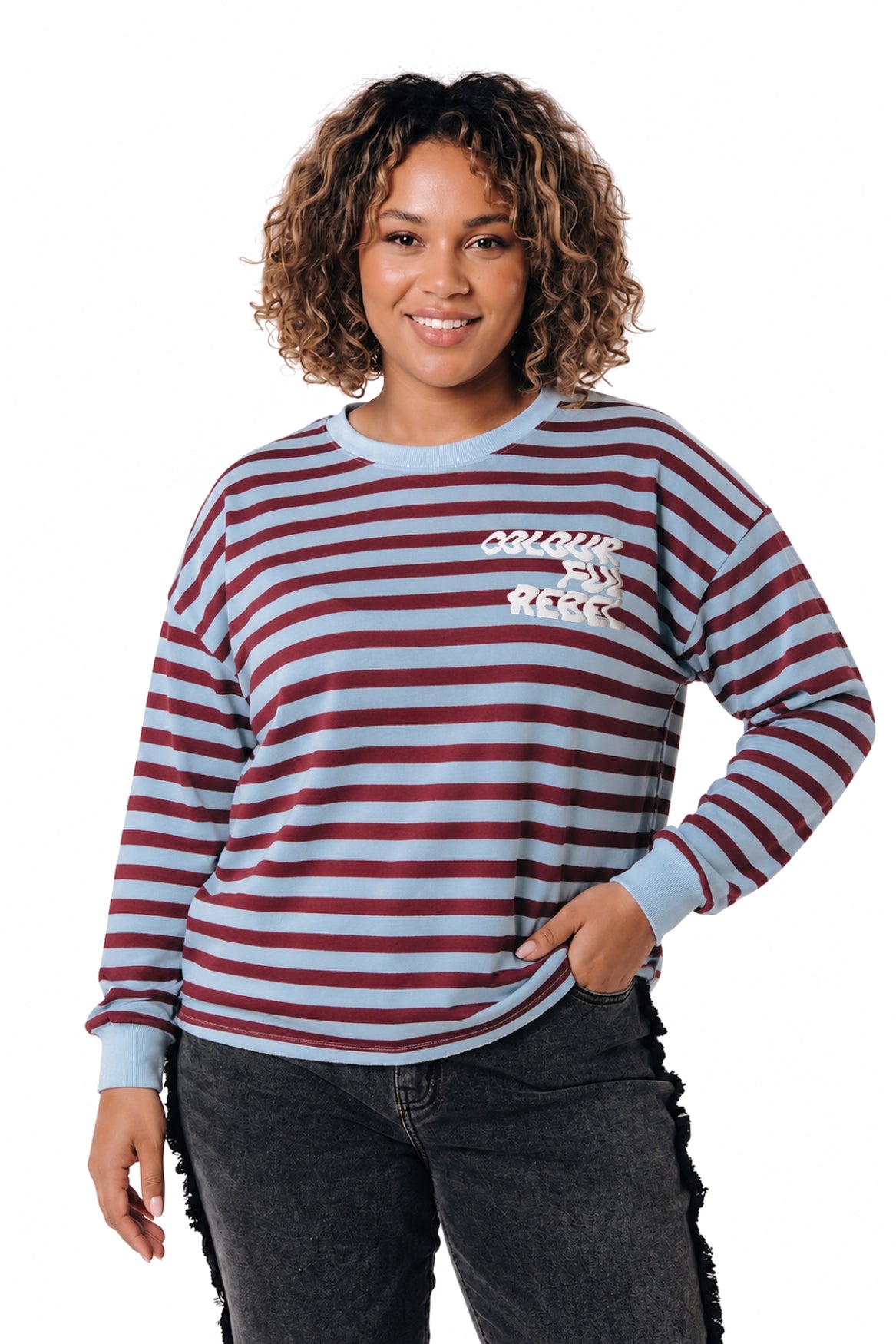 Multi Stripe Longsleeve | Blue / Wine
