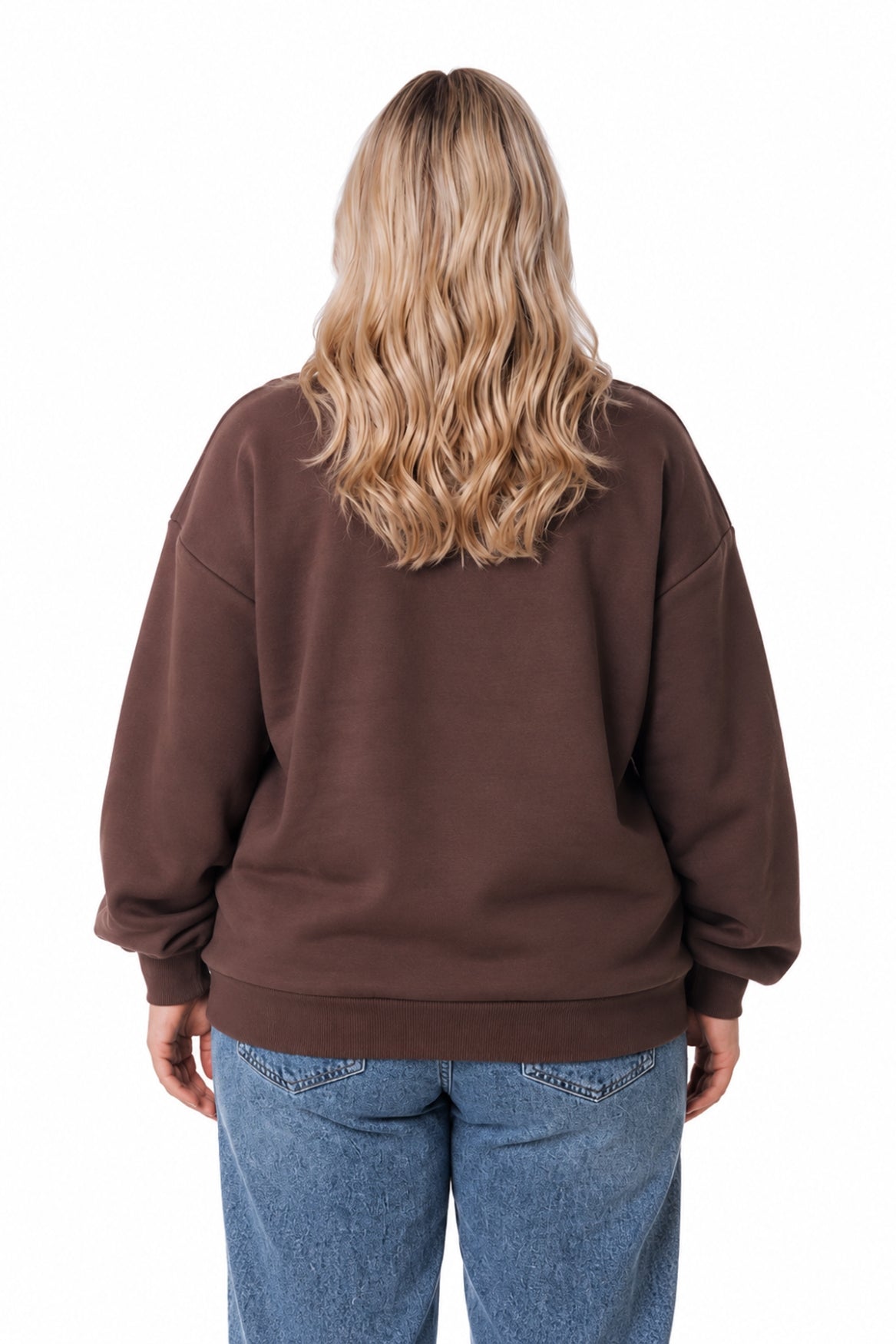 Flower Crack Print Sweat | Brown