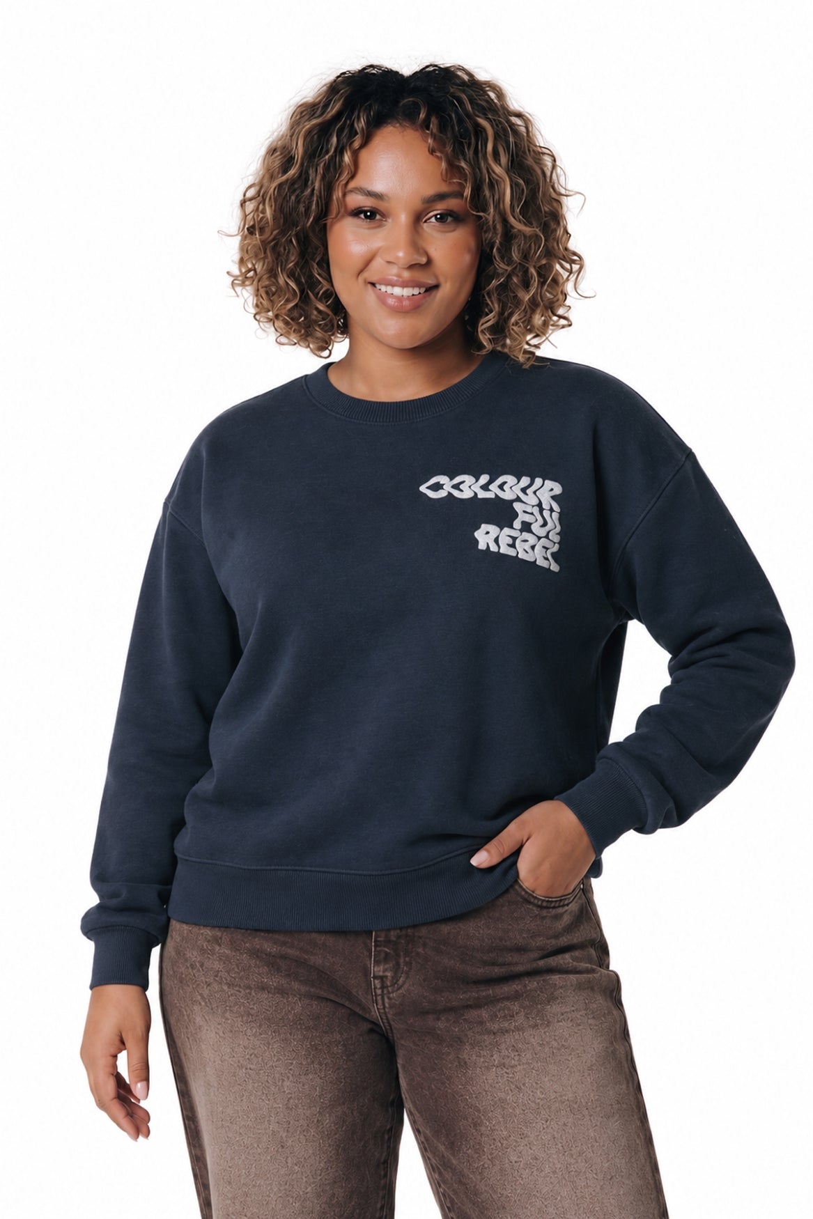 Logo Wave Sweat | Navy