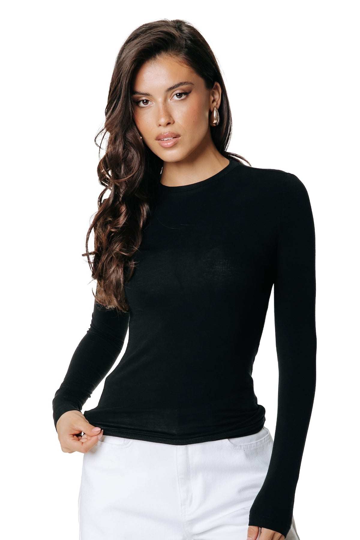 Fitted Lightweight Longsleeve | Black
