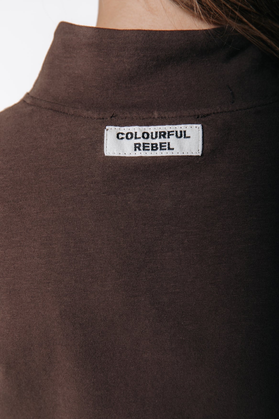 Fitted Full Zip Top | Brown