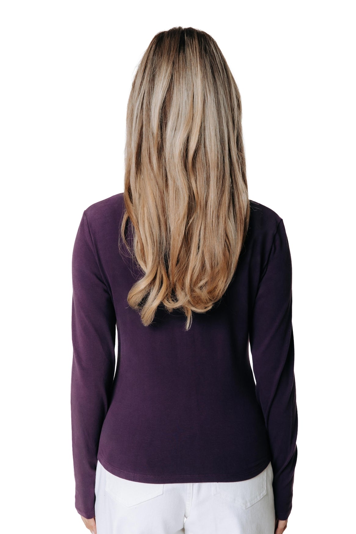Fitted Full Zip Top | Dark purple