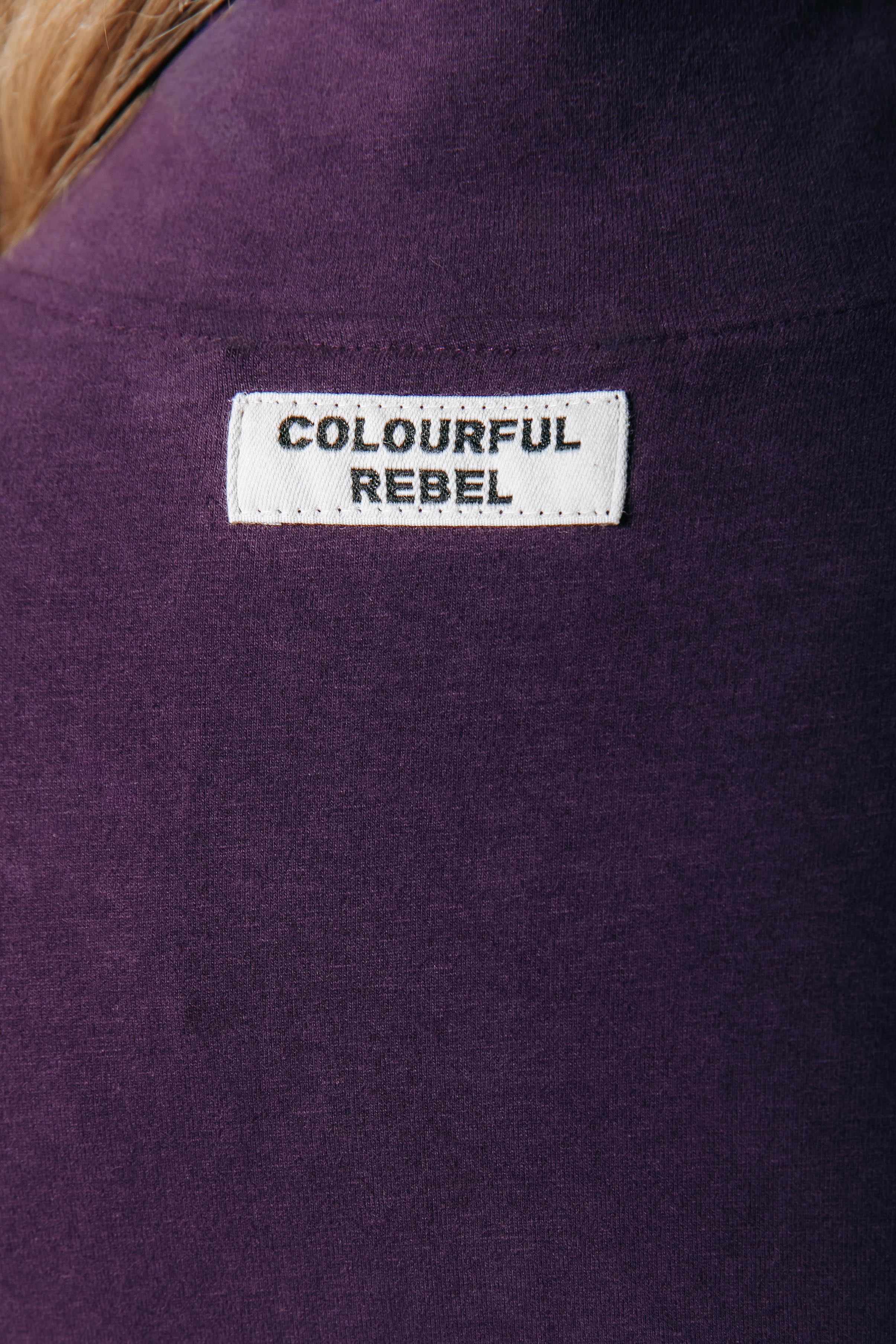 Fitted Full Zip Top | Dark purple