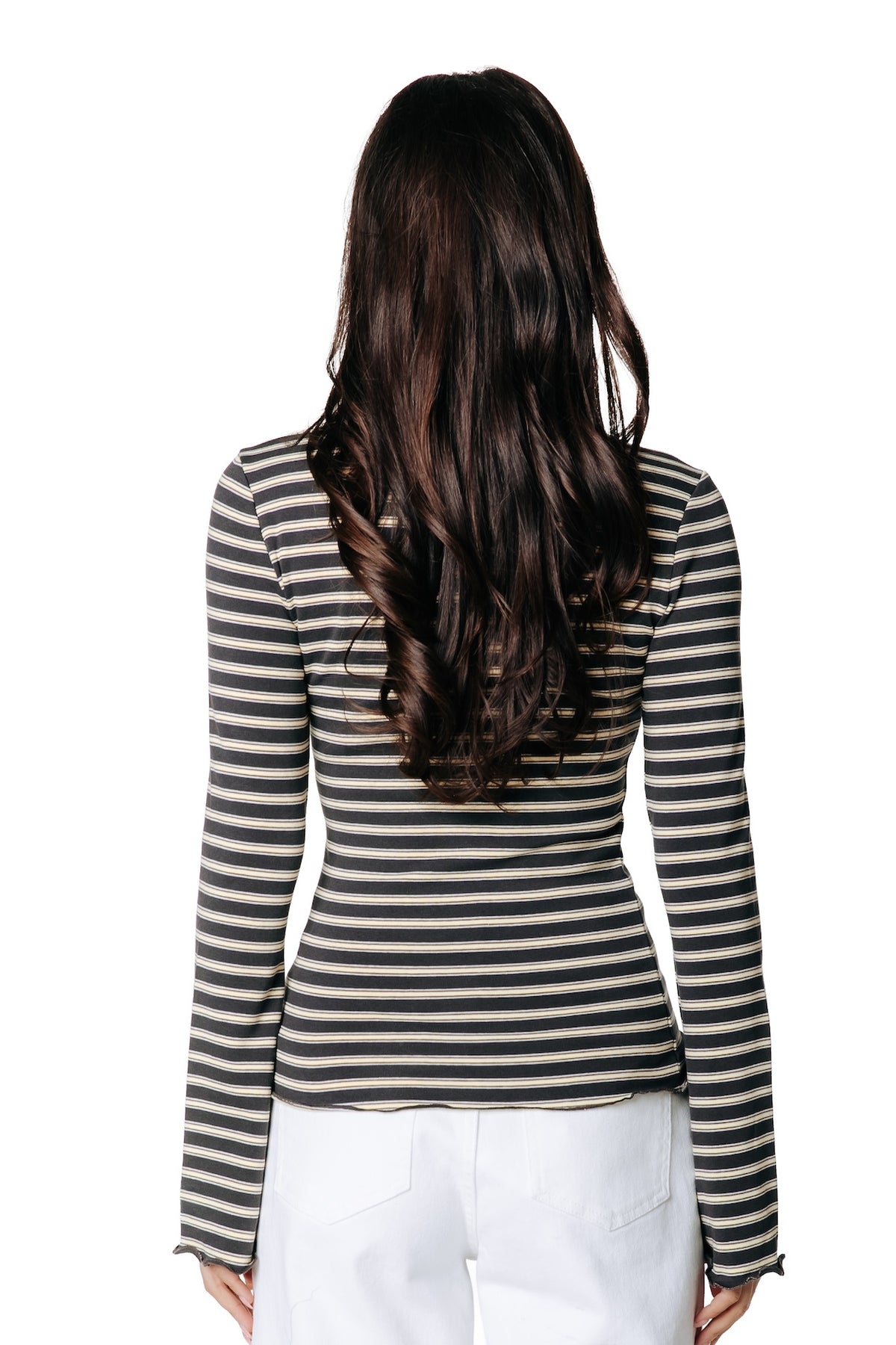 Livy Stripe Longsleeve | Brown / Yellow