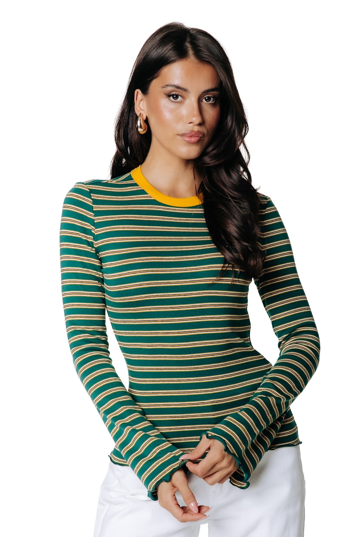 Livy Stripe Longsleeve | Green / Yellow
