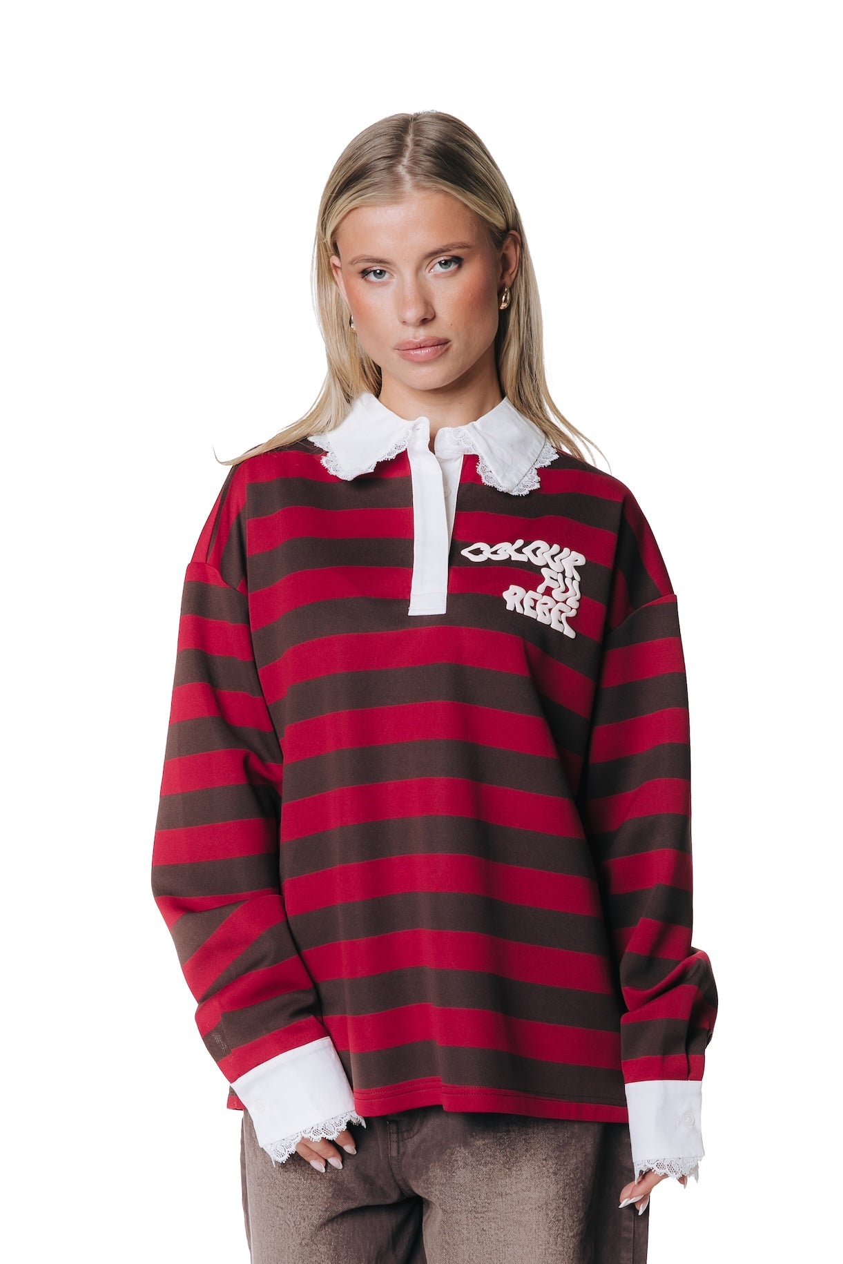 Skyler Lace Polo Longsleeve | Multicolor