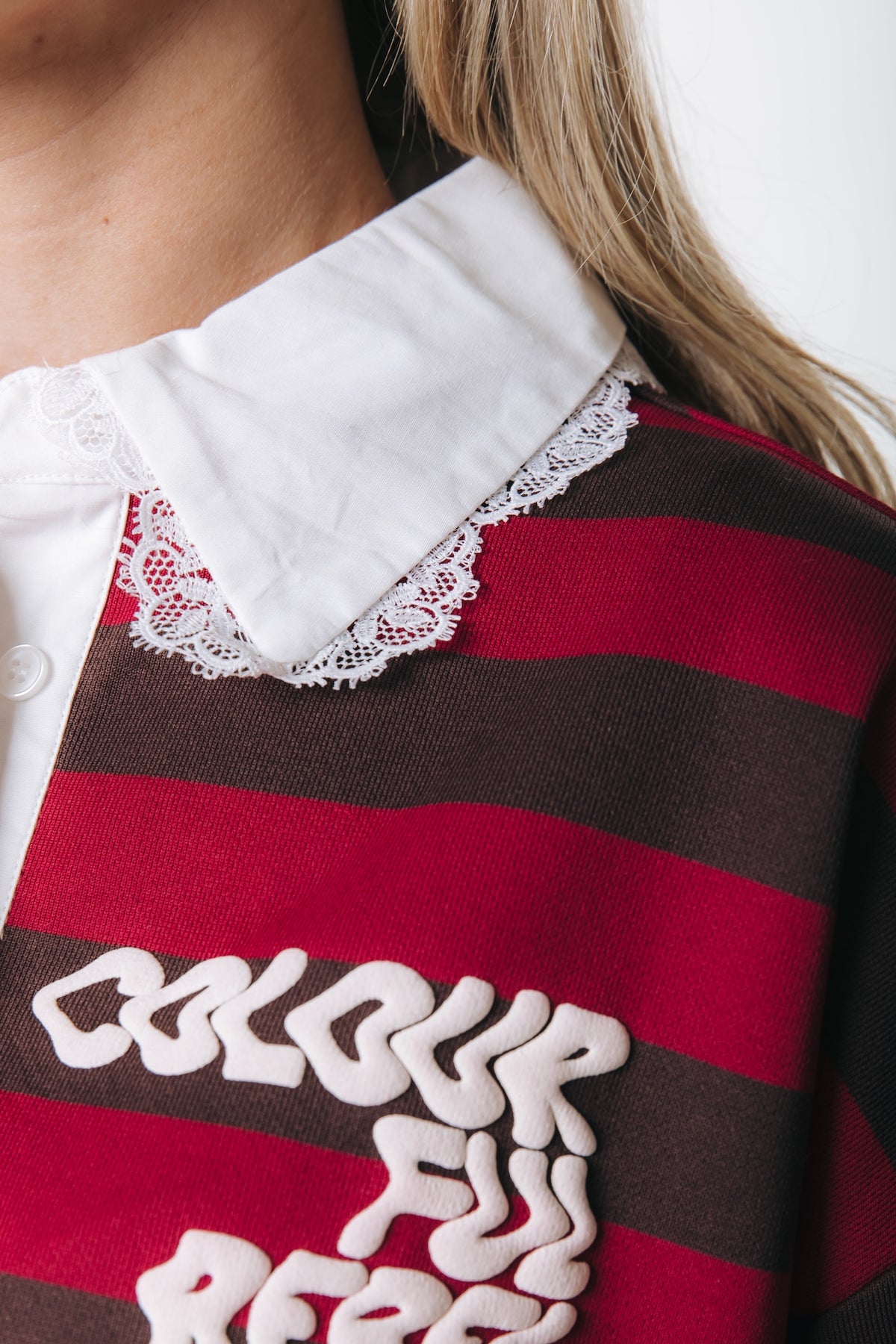 Skyler Lace Polo Longsleeve | Multicolor