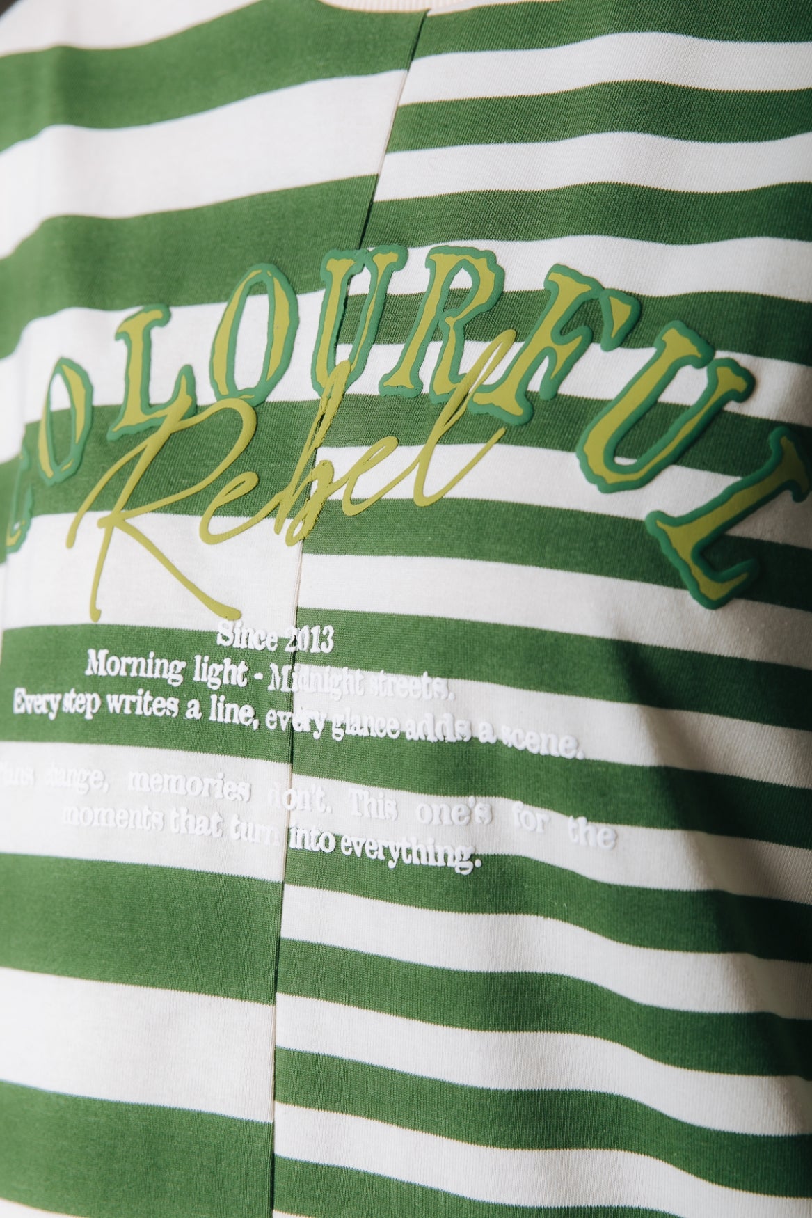 Tonal Two Striped Longsleeve | Green / White