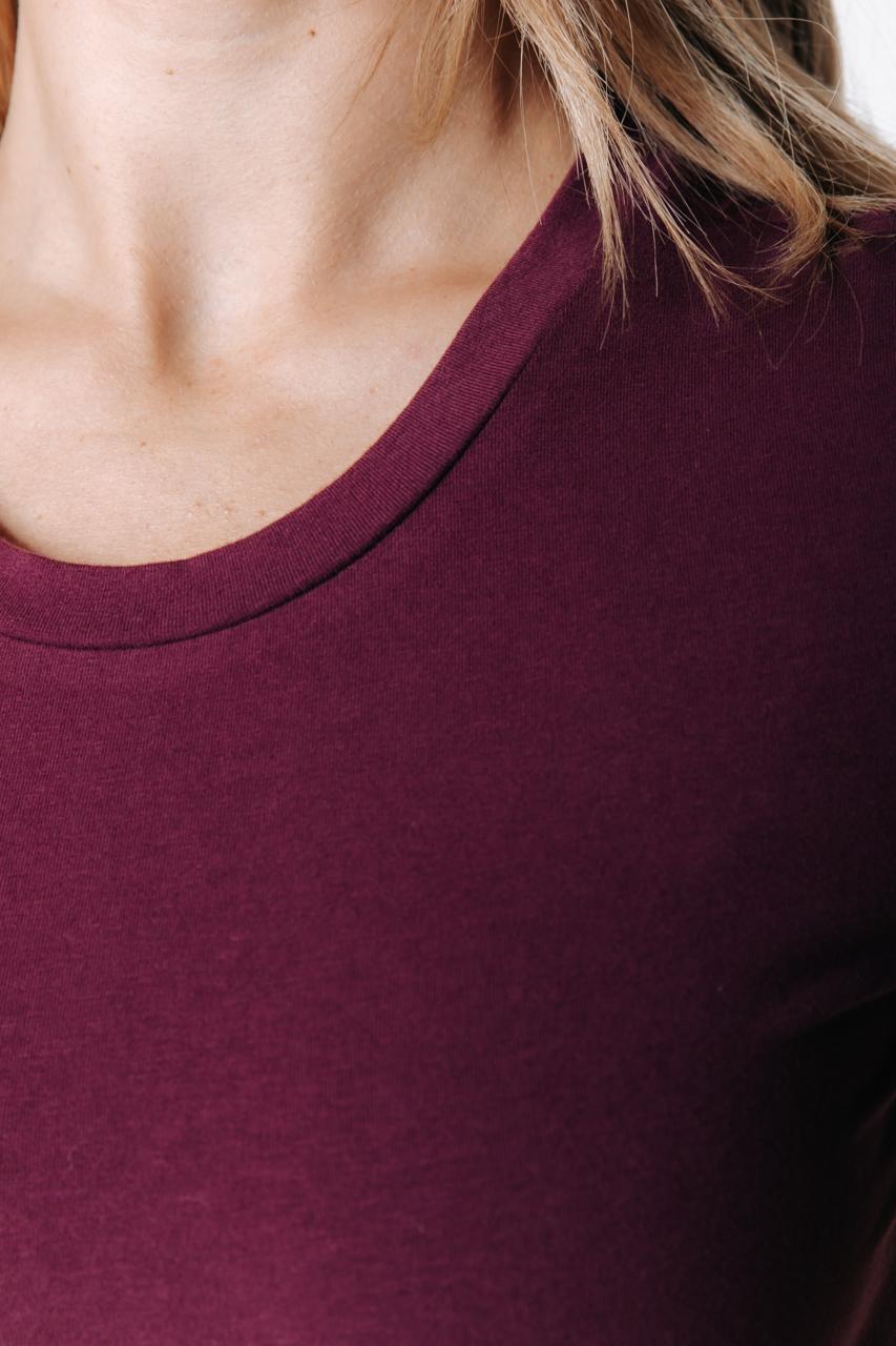 Fitted Wideneck Top | Merlot Red