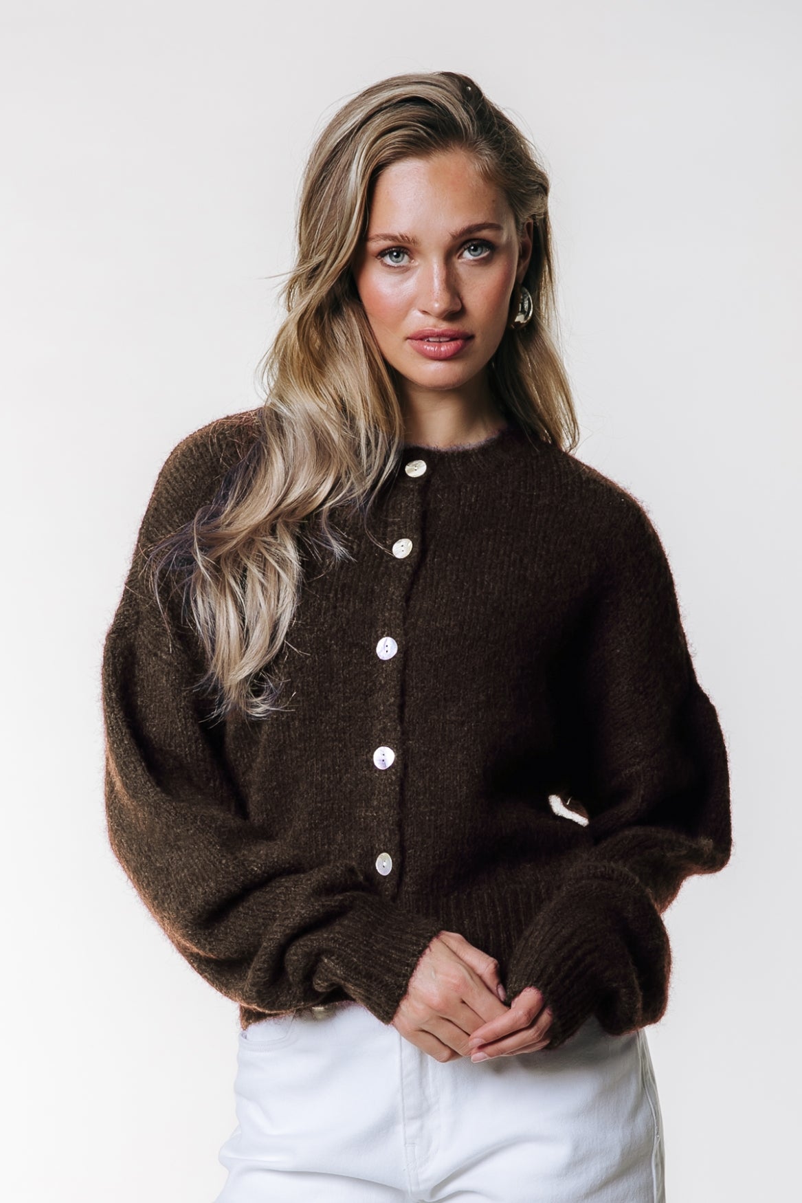 Yara Knitted Cardigan | Brown