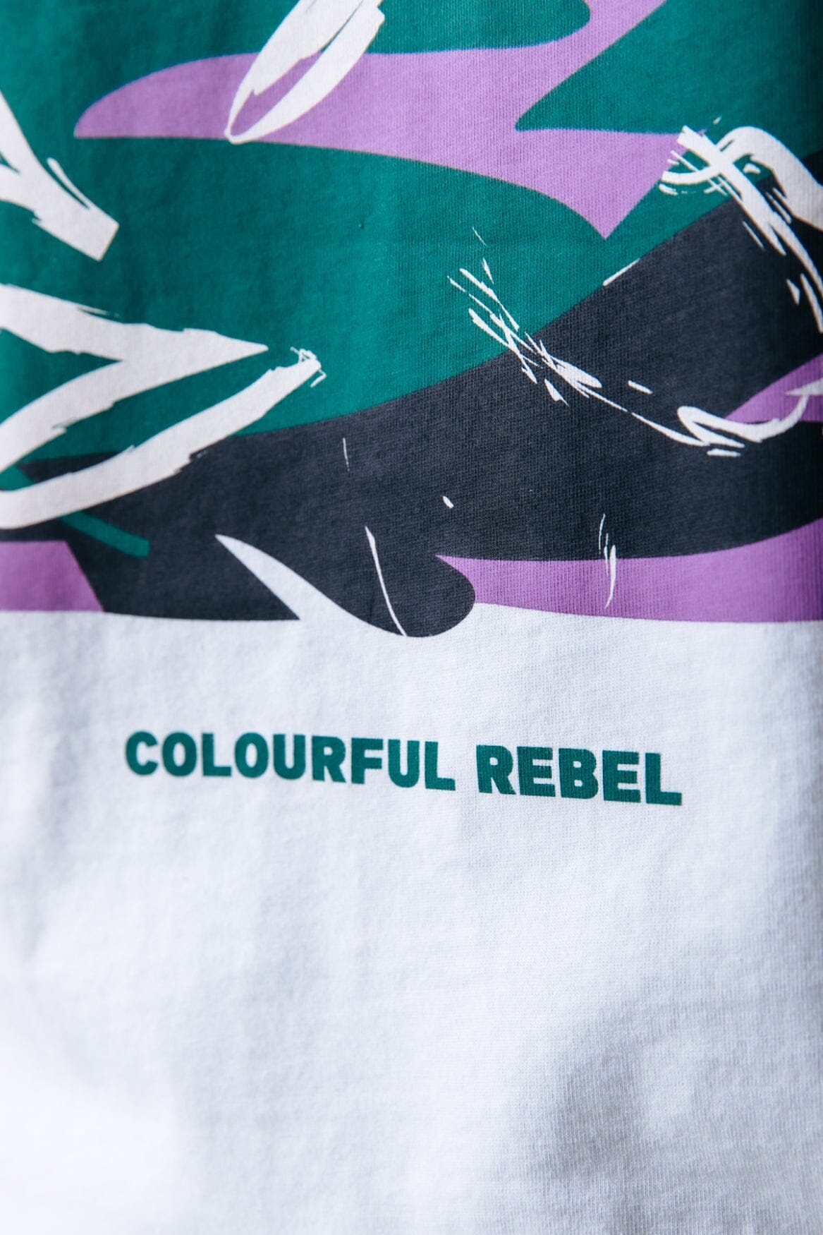 Colourful Rebel Abstract Flower T-shirt | Standard white 