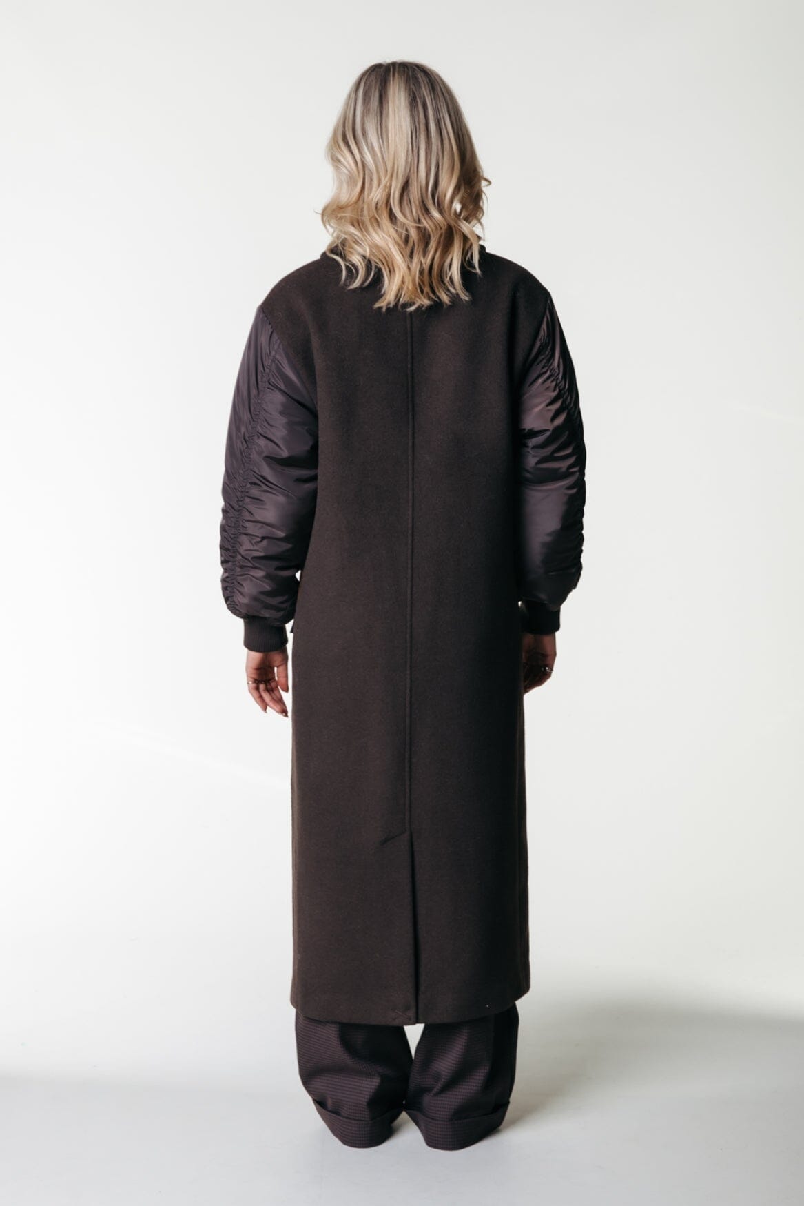 Colourful Rebel Ada Wool Long Coat | Cacao 