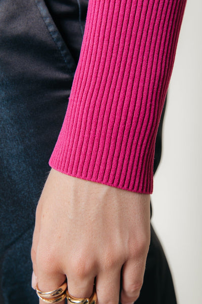 Colourful Rebel Ariel Knitted Top | Fuchsia 