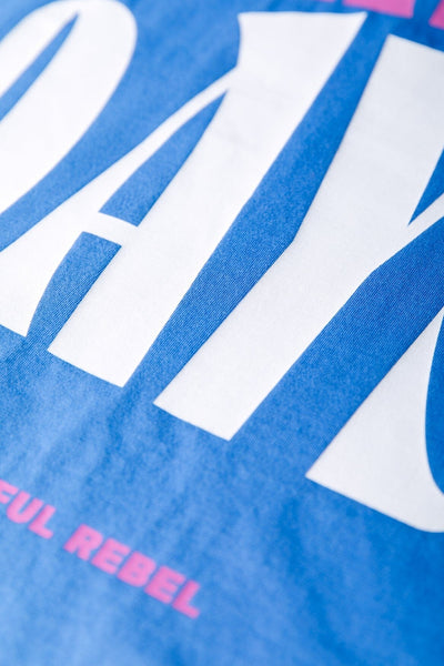 Colourful Rebel Beach Days Loosefit Tee | Med. Denim Blue 