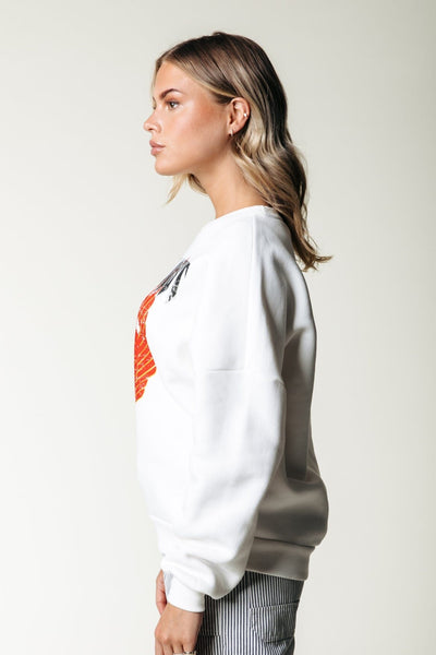 Colourful Rebel Bite The Dust Dropped Shoulder Sweater | Off white 