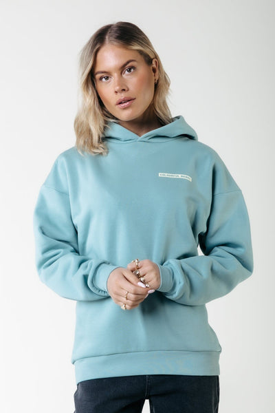 Colourful Rebel Box Logo Hoodie | Mineral blue 8720867052487