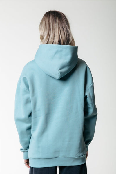 Colourful Rebel Box Logo Hoodie | Mineral blue 