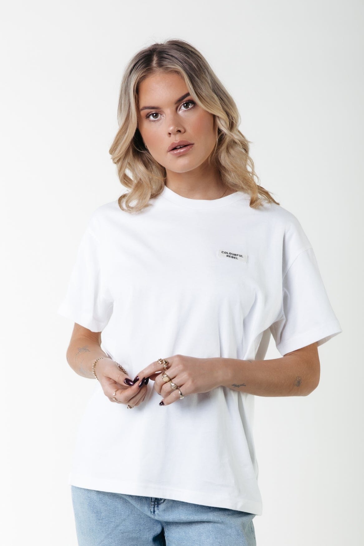 Colourful Rebel Colourful Rebel Label T-shirt | Standard white 8720867035695