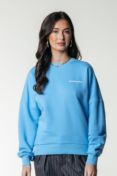 Colourful Rebel Colourful Rebel Logo Sweat | Mist Blue 