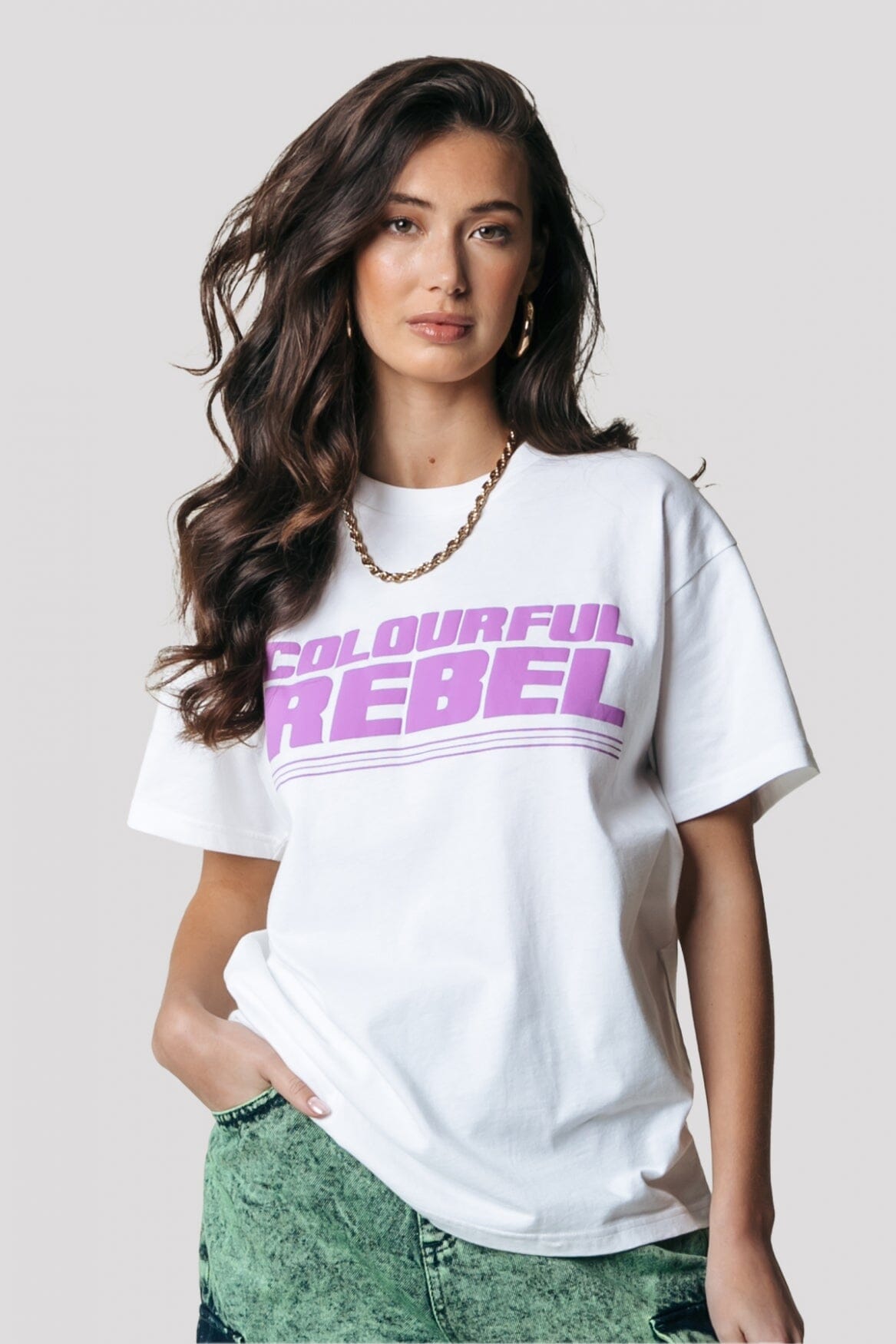 Colourful Rebel Colourful Rebel Puff Logo T-shirt | Standard white 8720867027447