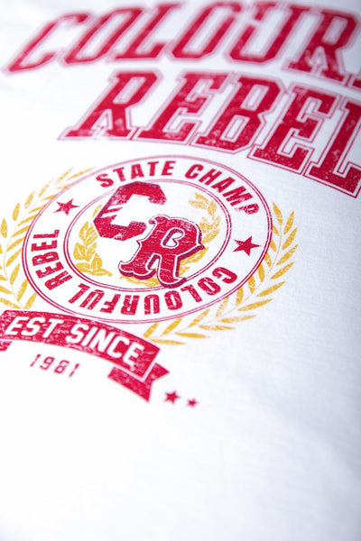 Colourful Rebel CR Varsity Loosefit Tee | Standard white 