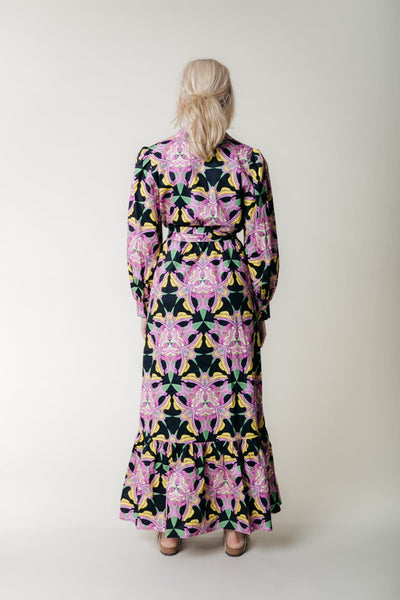Colourful Rebel Davina Graphic Flower Maxi Dress | Candy Pink 