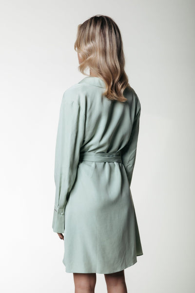 Colourful Rebel Dorin Uni Wrap Dress | Soft Green 