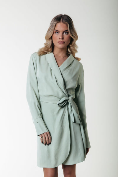 Colourful Rebel Dorin Uni Wrap Dress | Soft Green 8720867022138