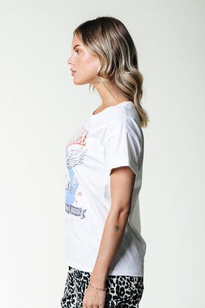 Colourful Rebel Eagle Boxy Tee | Standard white 