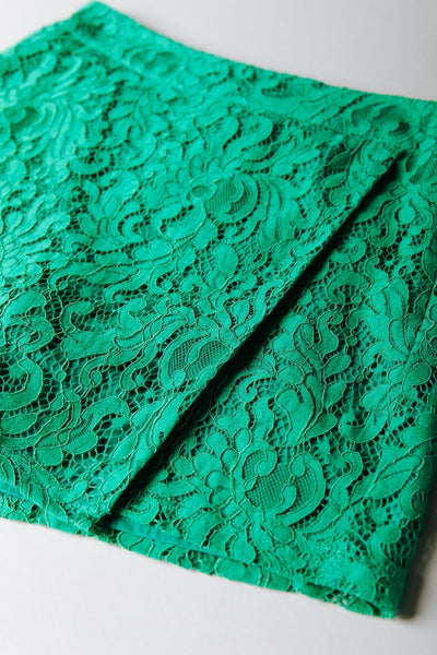 Colourful Rebel Ella Lace Skort | Bright green 