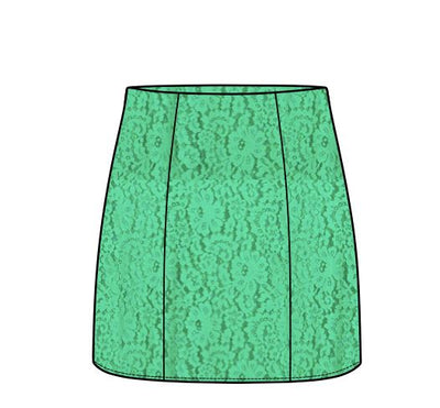 Colourful Rebel Ella Lace Skort | Bright green 8720867062929