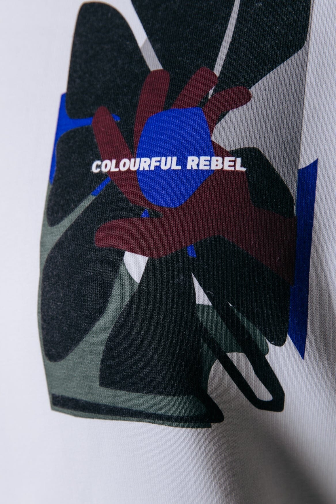 Colourful Rebel Flower Hand Basic Sweat | Smoke Grey 