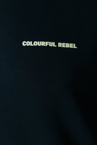 Colourful Rebel Flower Shapes Clean Hoodie | Black 