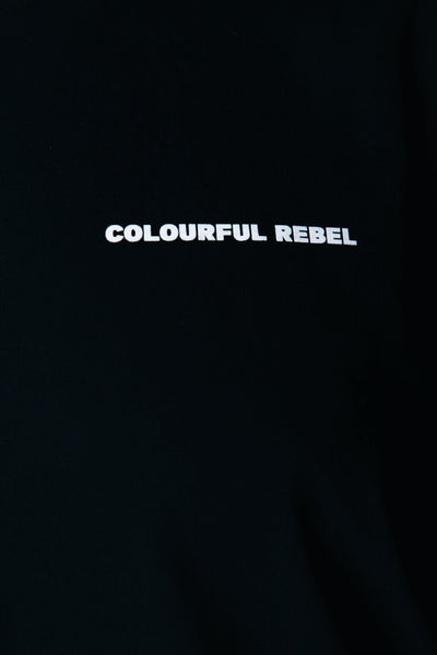 Colourful Rebel Flower World Tour Boxy Tee | Black 