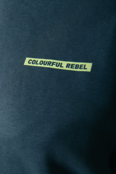 Colourful Rebel Flowers Sleeve Logo Hoodie | Green gables 