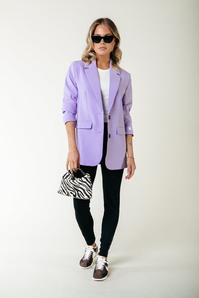 Colourful Rebel Gemma Single Breasted Blazer | Light lilac 