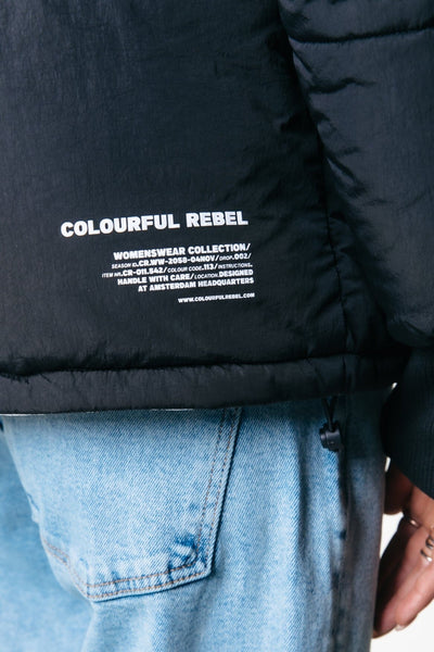 Colourful Rebel Isado Reversible Puffer Jacket | Black 