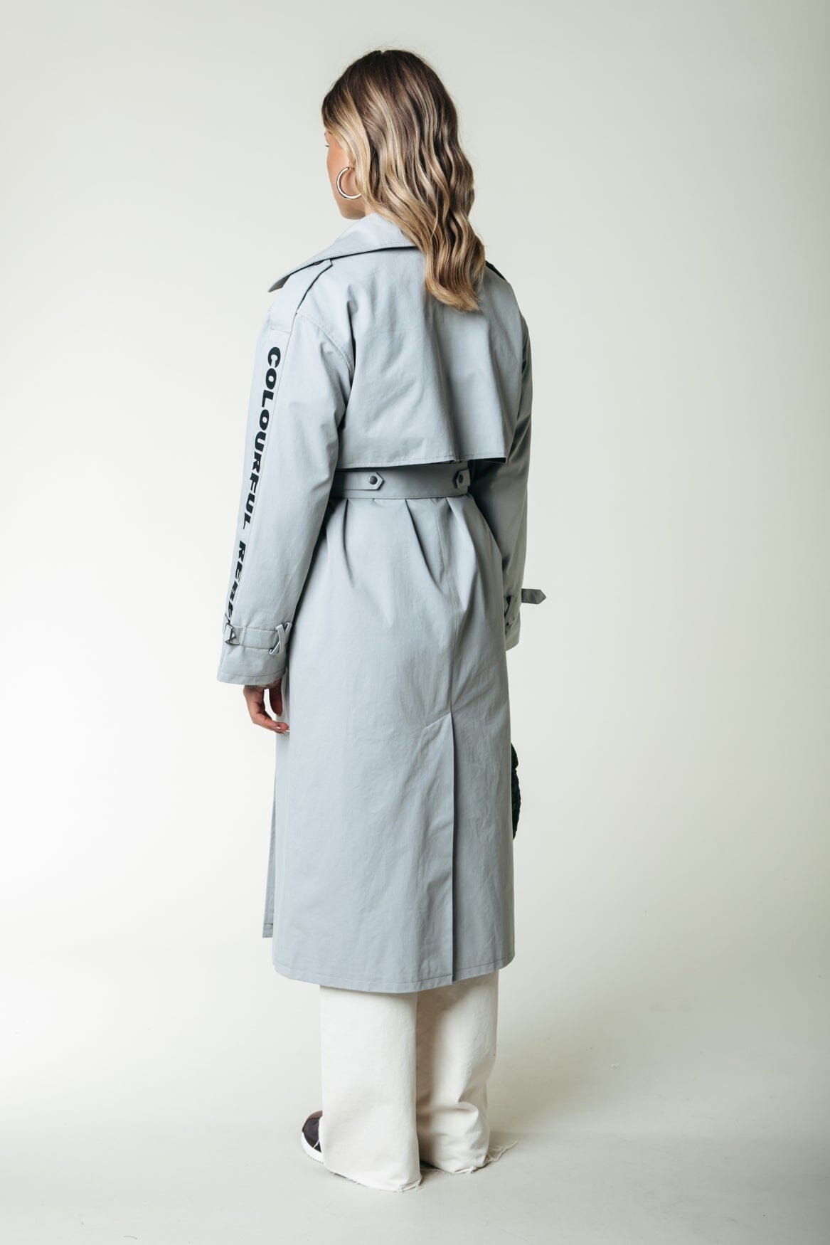 Colourful Rebel Kaia Branded Trenchcoat | Grey 