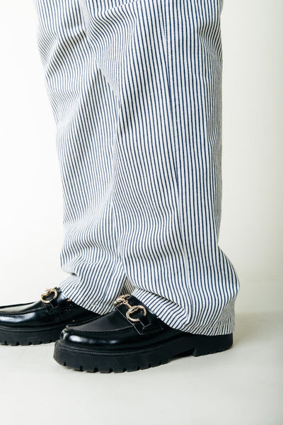 Colourful Rebel Kensi Striped Worker Pants | Dark Navy 