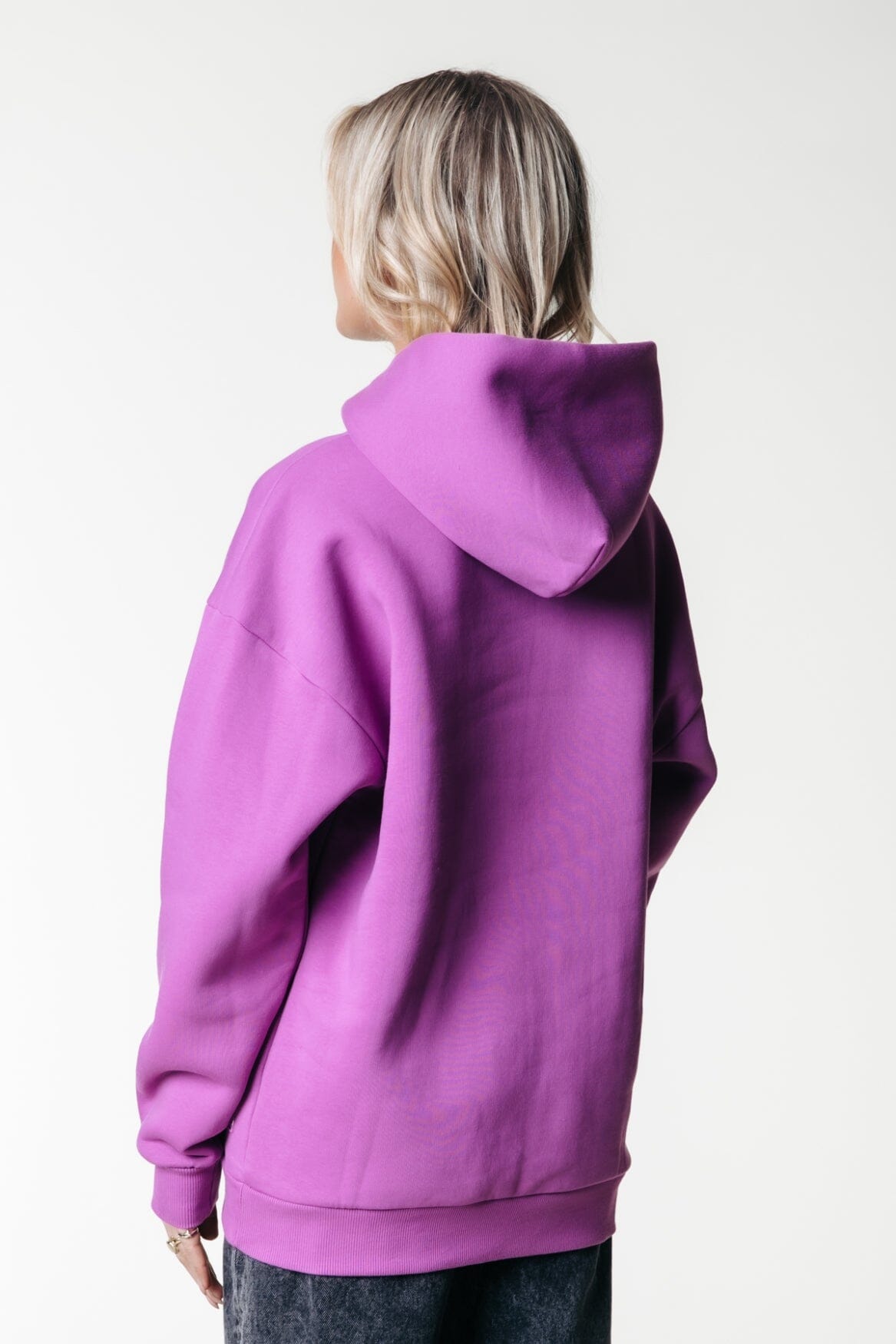 Colourful Rebel Label Clean Hoodie | Violet Pink 