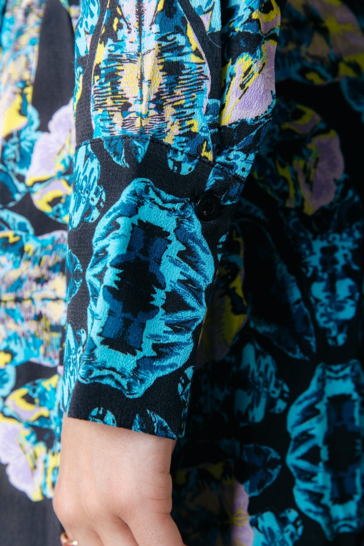 Colourful Rebel Lea Flower Wrap Midi Dress | Light Blue 