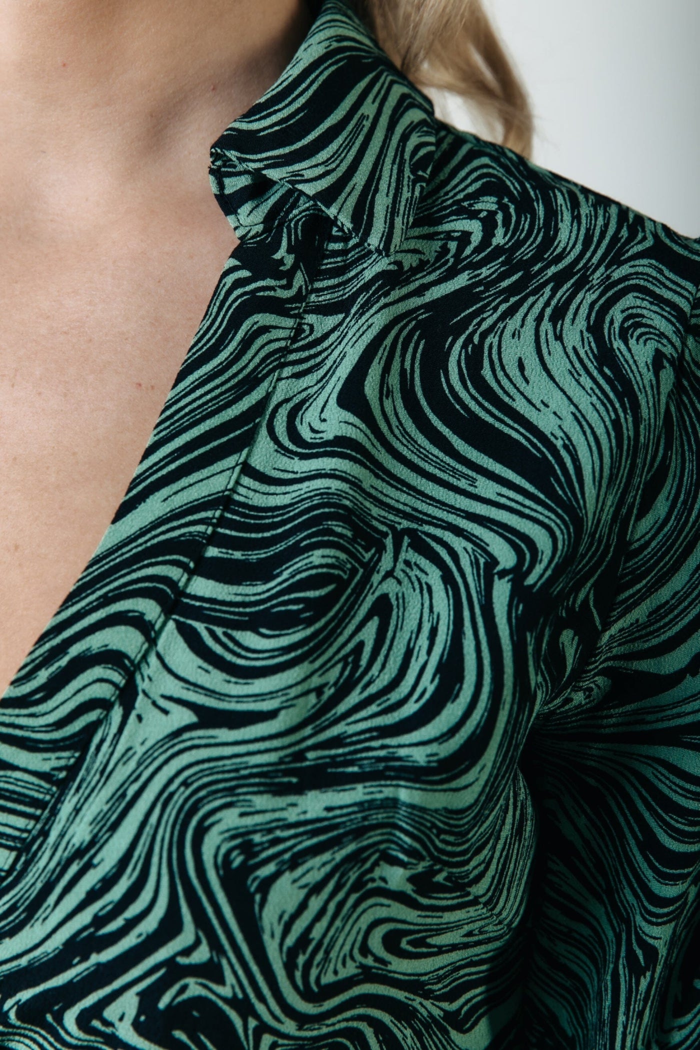 Colourful Rebel Lea Liquid Wrap Dress | Soft Green 