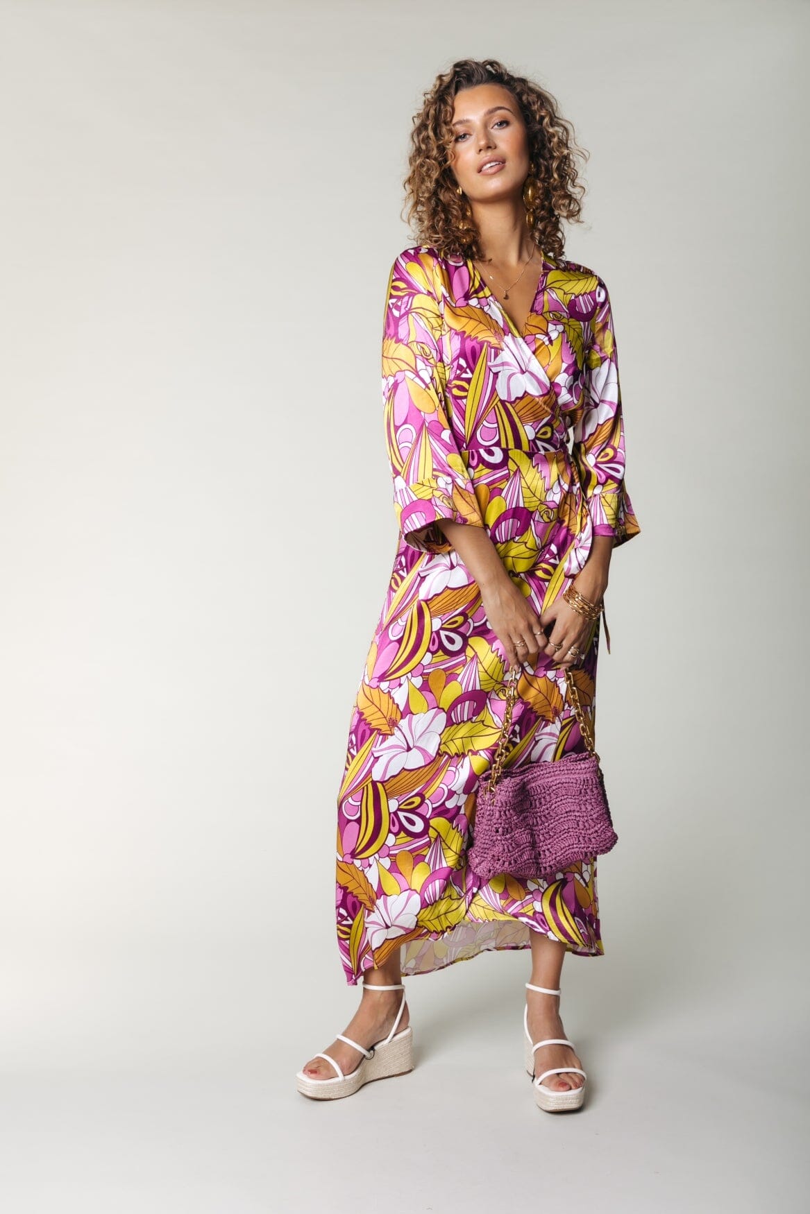 Colourful Rebel Lela Floral Wrap Maxi Dress | Multicolor 8720867034865