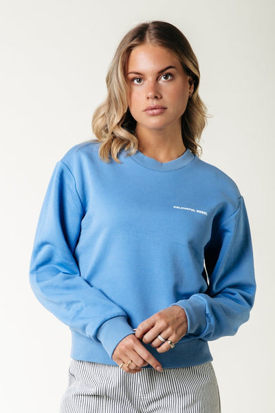 Colourful Rebel Logo Circle Relaxed Sweat | Light Grey Blue 